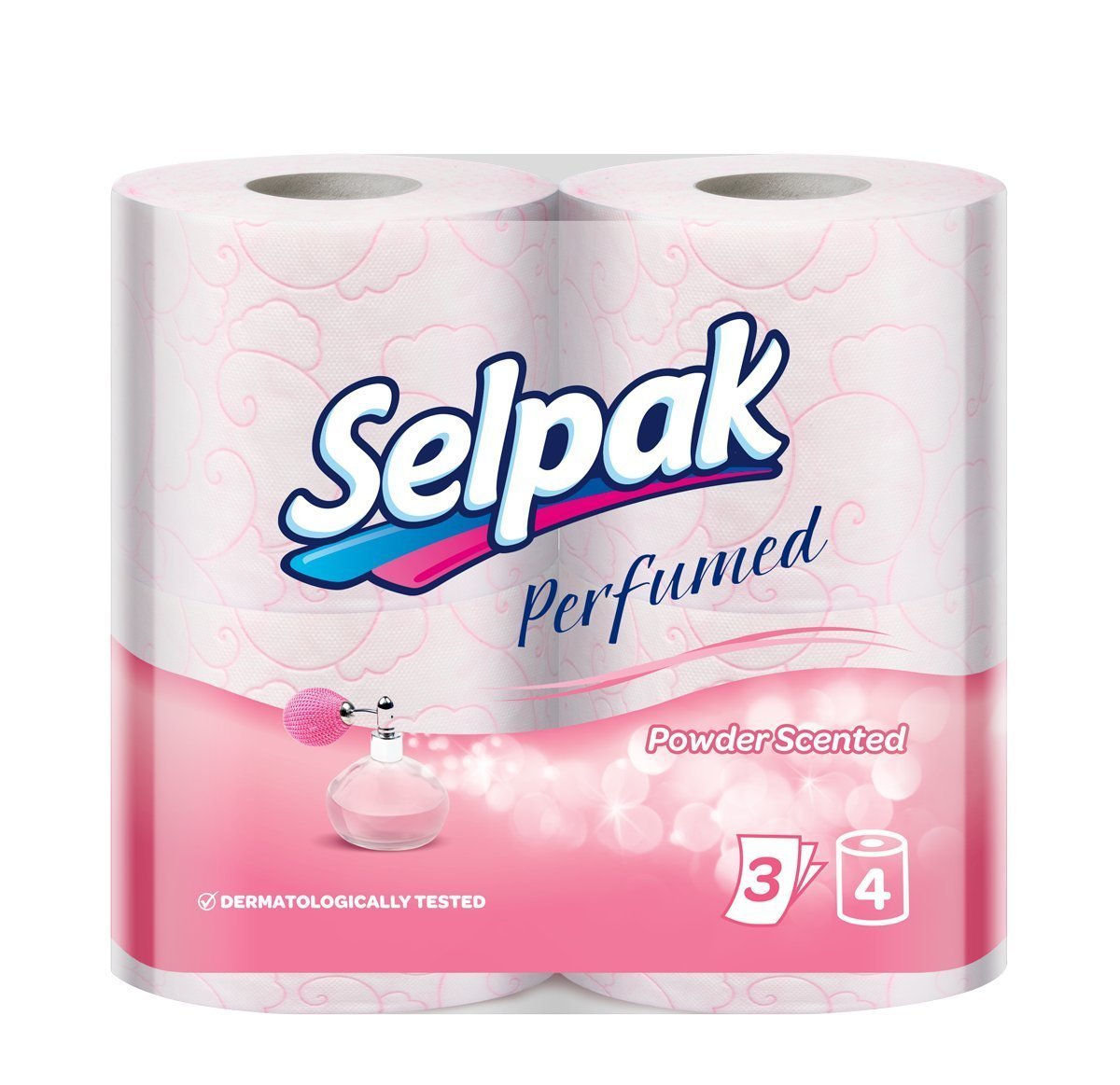 Selpak Powder scented Perfumed Tissue Roll 3 ply (4 Rolls)
