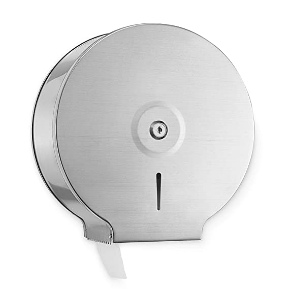 Stainless Steel Round Shaped Bathroom Toilet Tissue Paper Roll Holder Dispenser