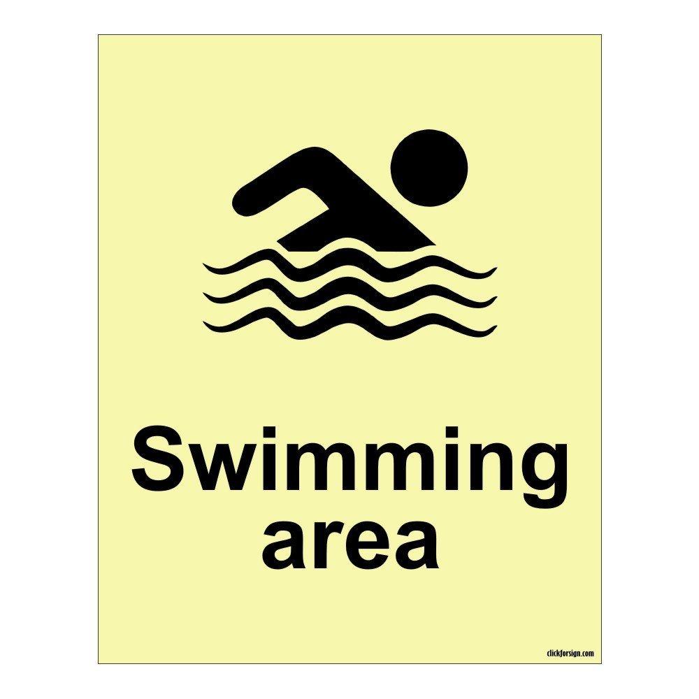 Aluminium Swimming Area Aqua Safety Sign Board