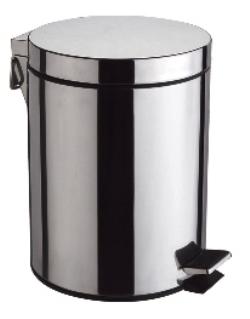 Stainless steel plain pedal bin