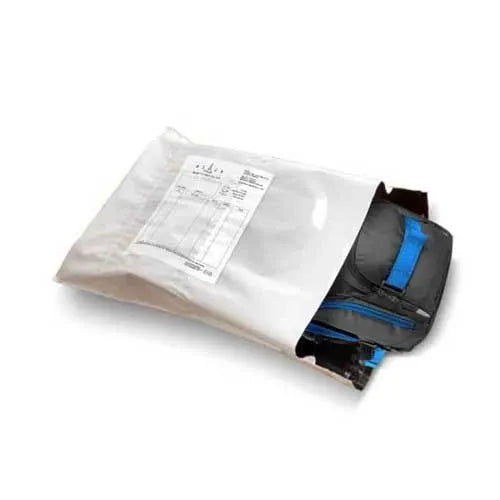 Glossy White & Black Poly Bag 50 Micron With POD Jacket (Pack of 2000)