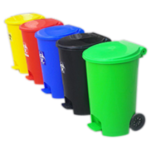 Wheeled Pedal Bin Plastic