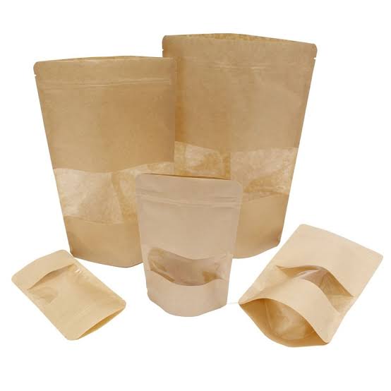 Kraft Paper Pouches With Window