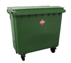OTTO Four Wheeled HDPE Plastic Injection Moulded Waste Handling 1100L