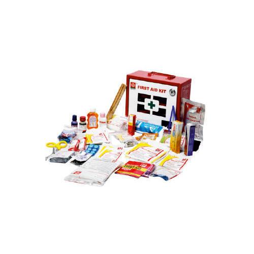 First Aid Industrial Kit Small- Metal Box Wall Mounted with Acrylic Door- 119 components - Suitable for Schools, Institutions