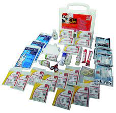 First Aid Burn Kit- Plastic Box Medium Handy- White - 40 components
