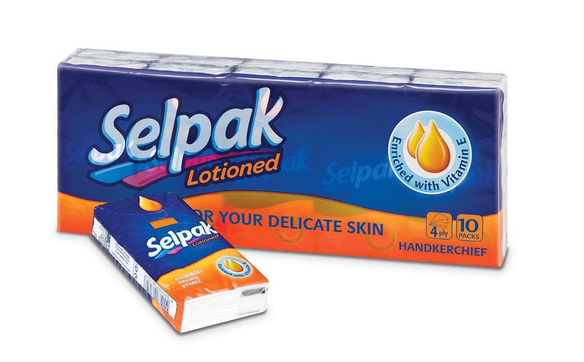 Selpak Pocket Hanky Lotioned Perfumed Tissue Pauch (Pack of 5)