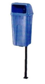 Plastic Dustbin Steel Pole 3.5ft pole