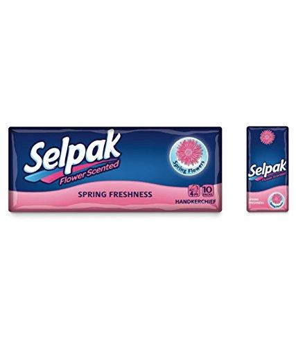 Selpak Pocket Hanky Flower Perfumed Tissue 4 PLY (pack of 5)