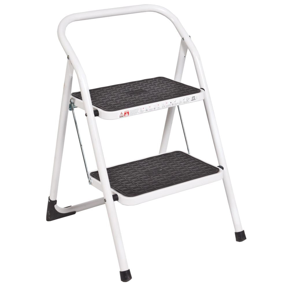 WHITE 2 STEP STOOL