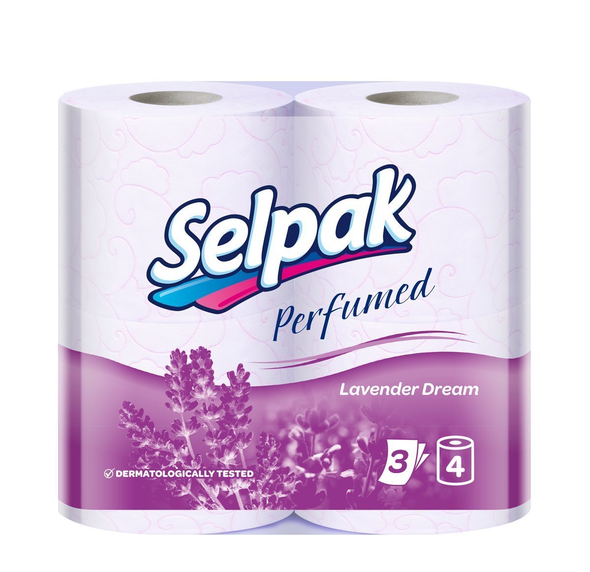 Selpak Lavender Scented Paper Tissue roll 3PLY (4 Rolls)