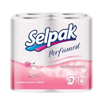 Selpak Powder scented Perfumed Tissue Roll 3 ply (8 Rolls)