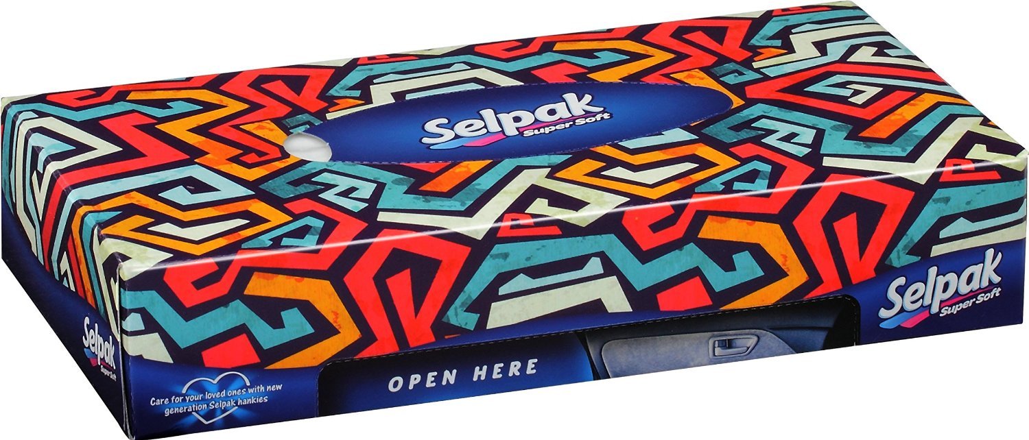 Selpak Facial Tissue standard  Box -3ply (PACK OF 5)