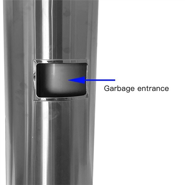stainless Steel Ash Can Waste Basket Dustbin for Home Kitchen and Offices -20 Liter (8"x24")