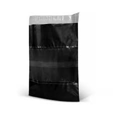 50 Micron Black Plain Courier Bag With SK POD (Multiple Time Used Pod)  (Pack of 2000)