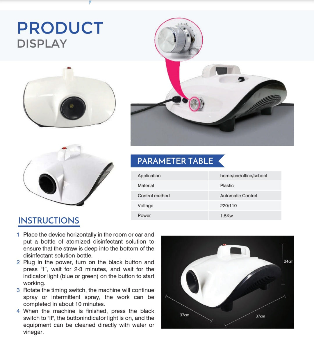 Fog Disinfectant Machine