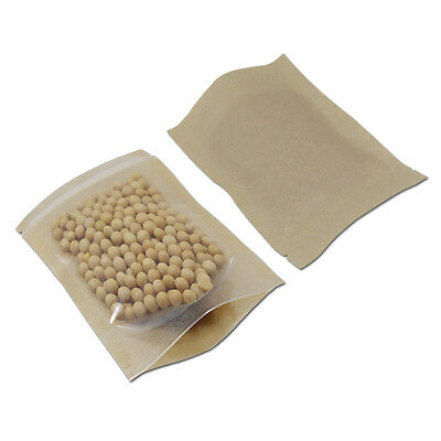 Kraft Paper Pouches With Transparent Front
