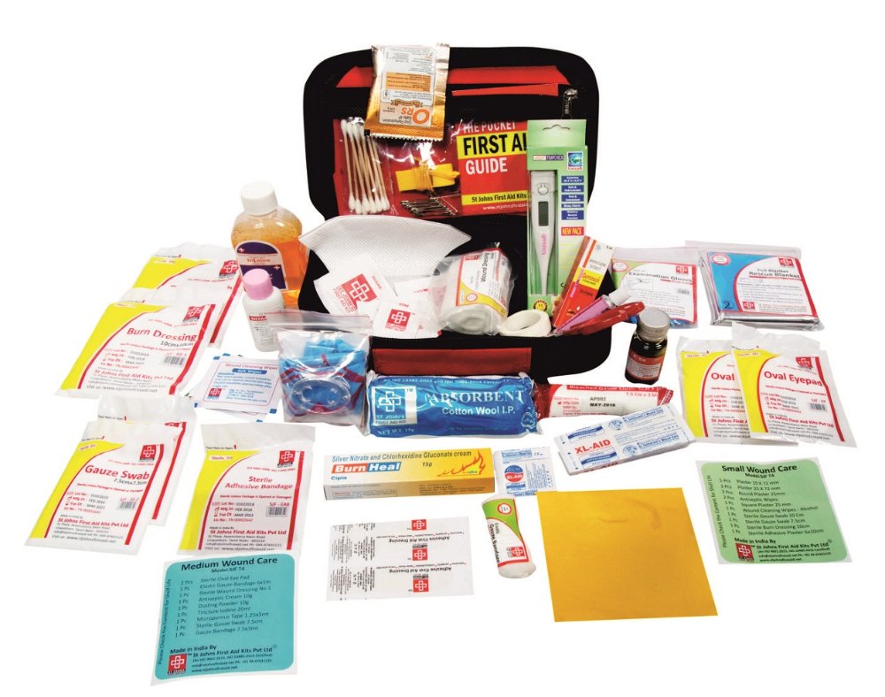 First Aid Travel Kit Large- Nylon Pouch- 71 components