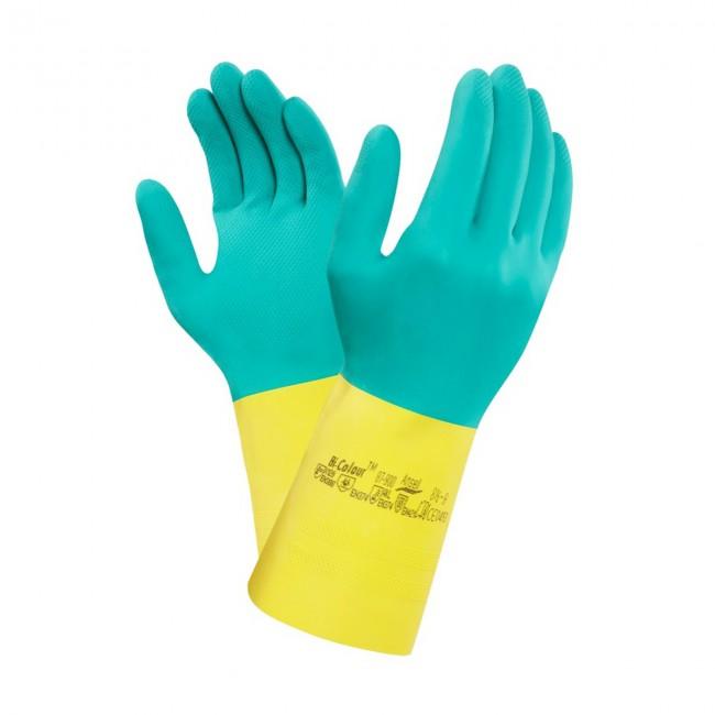 Ansell Bi-color Latex/Neoprene Gloves 9 (PACK OF 5)