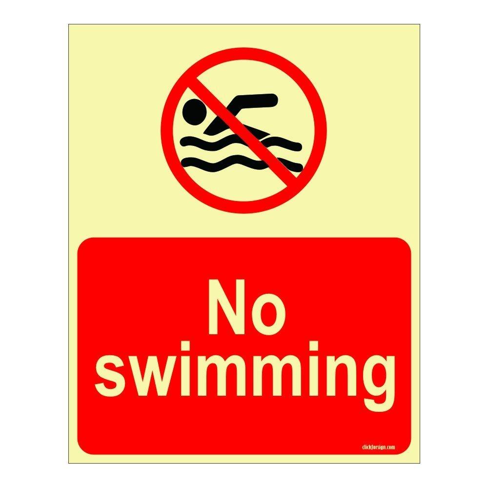 No Swimmming Aqua Safety Sign Board