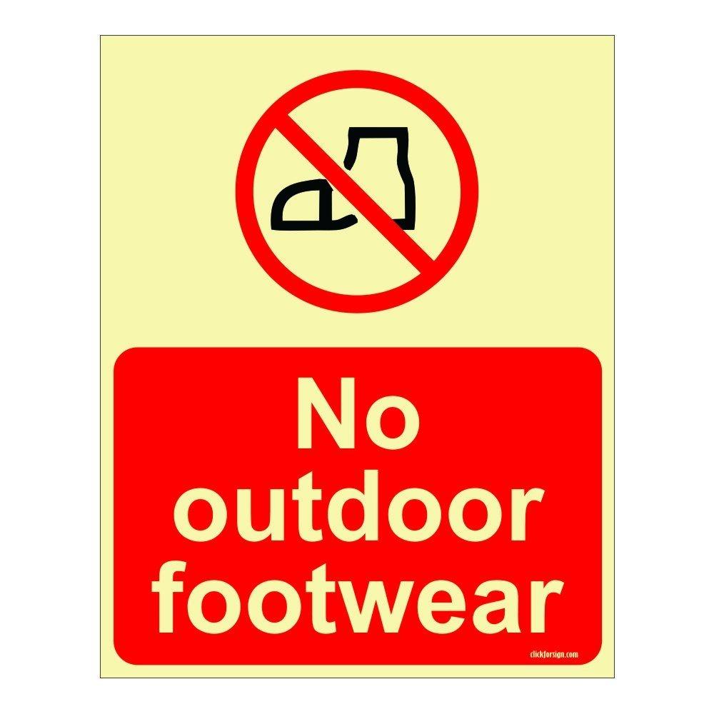 No OutDoor Footwear Aqua Safety Sign Board