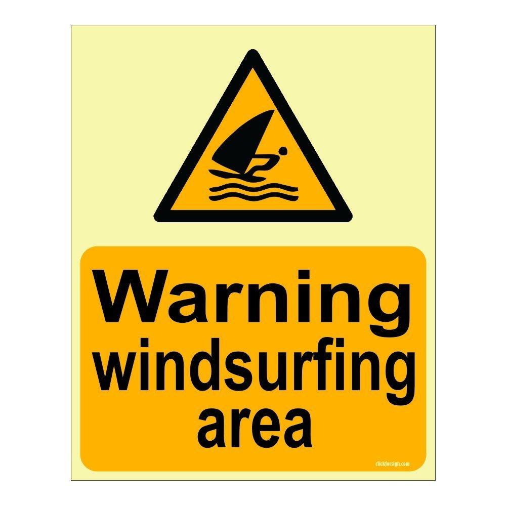 Warning windsurfing Area Aqua Safety Sign Board