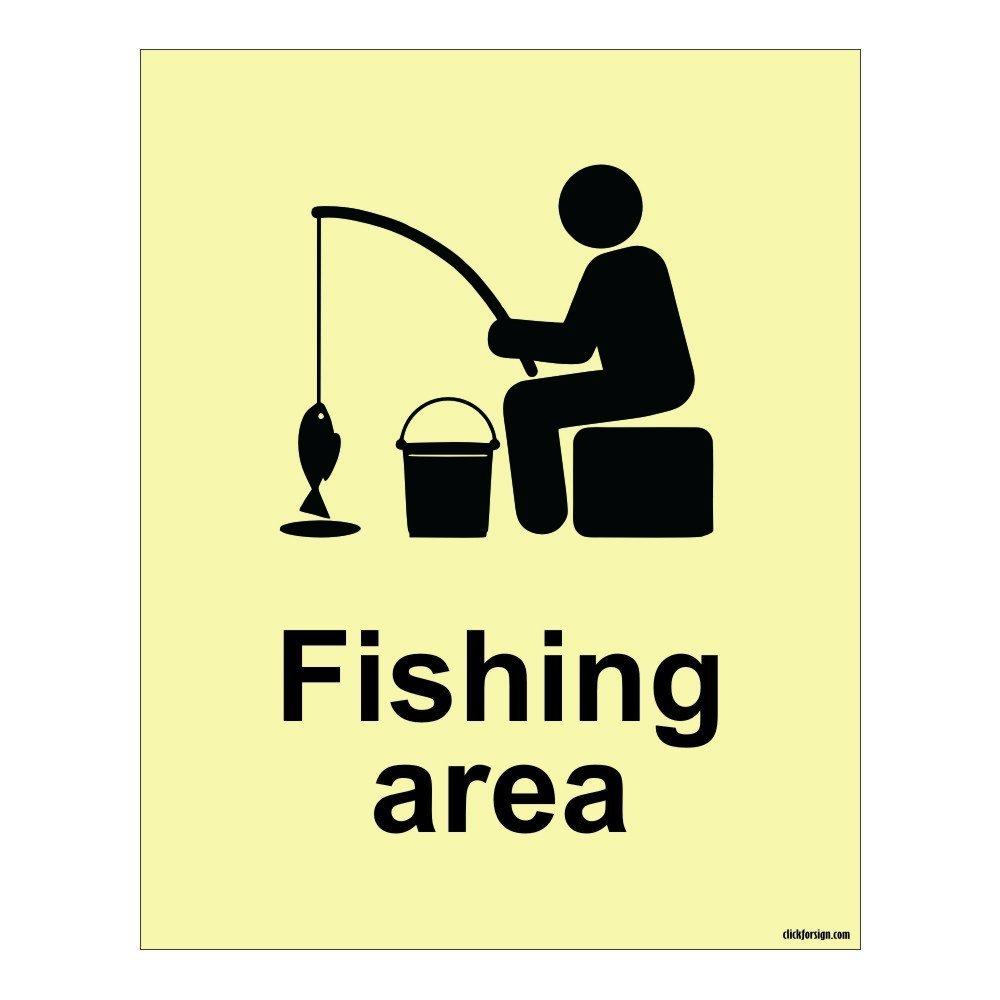 Aluminium Fishing Area Aqua Safety Sign Board
