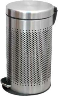 Stainless steel perforated pedal bin