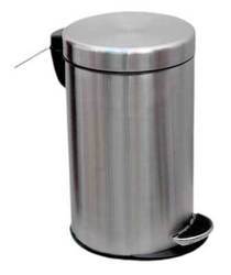 Stainless steel plain pedal bin