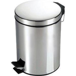 Stainless steel plain pedal bin