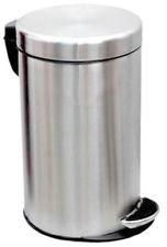 Stainless steel plain pedal bin