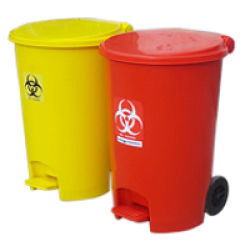 Wheeled Pedal Bin Plastic