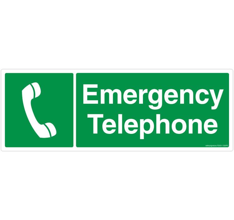 Emergency Phone Safety Sign