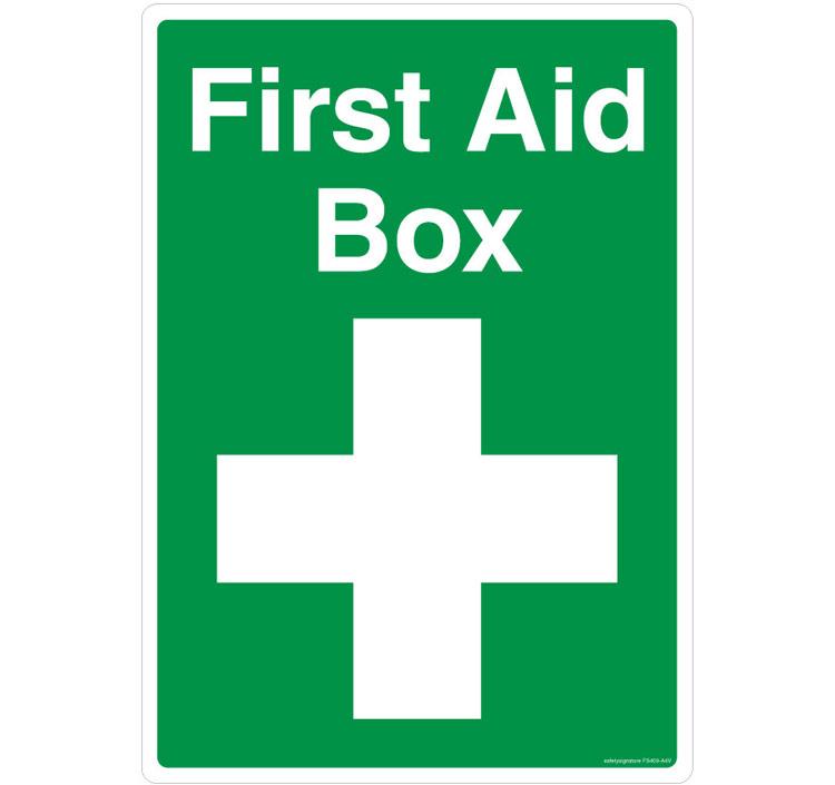 First Aid Box Safety Sign — Supplify