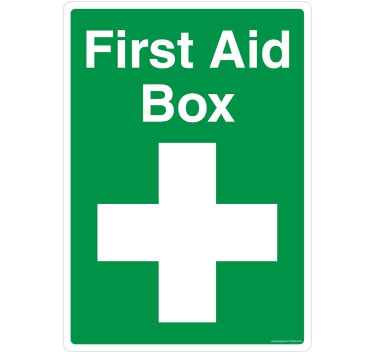 First Aid Box Safety Sign
