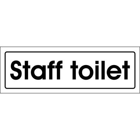 Aluminium Staff Toilet Sign Board
