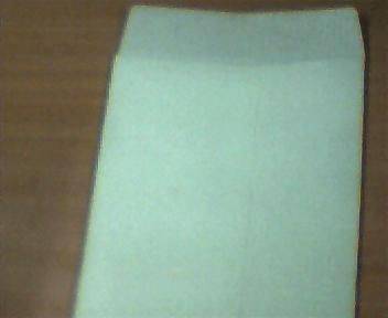 Green cloth envelope