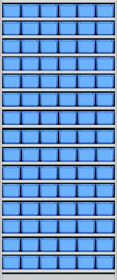 Shelving systems for Warehouse Bins without Doors-Light grey