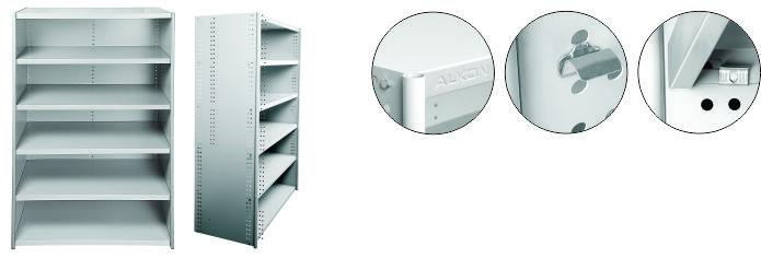Shelving systems for Warehouse Bins without Doors-Light grey
