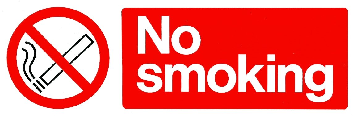 No Smoking Sign Laminated Board