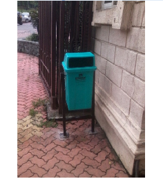 Plastic Pole Bin With 3.5ft height 59Ltr capacity dustbin