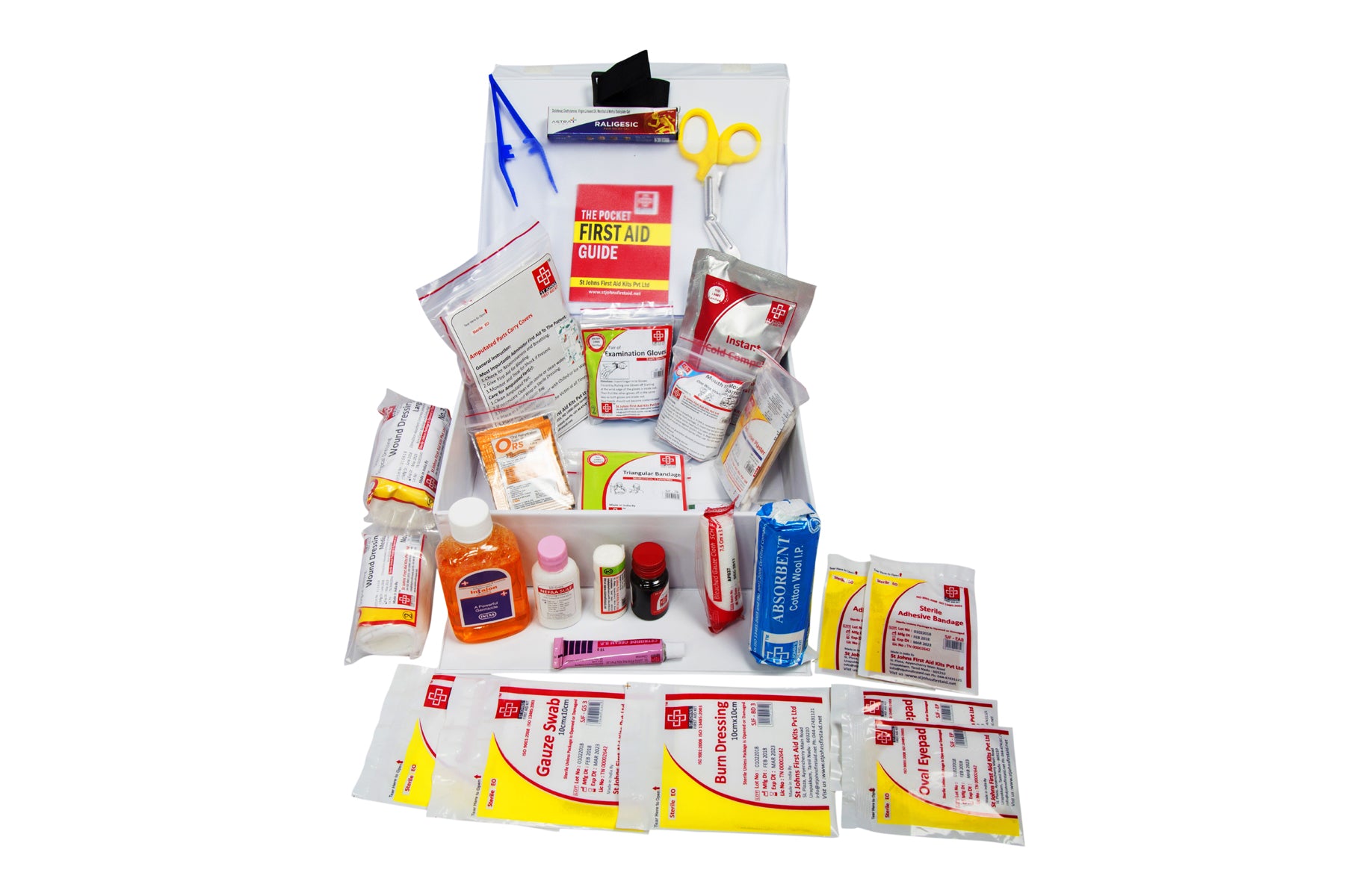 First Aid Workplace Kit Large-Plastic Box Wall Mounted- 83 components